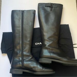 Chanel leather boots